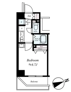 ベルグレードKS DUE【4階】の間取り