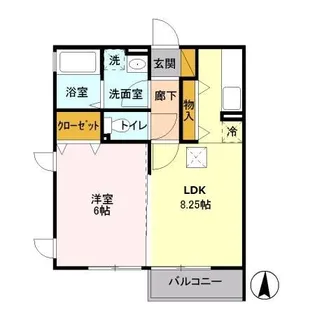 フラッツ中野【2階】の間取り