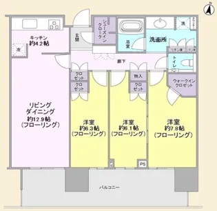二子玉川ライズ・イースト棟【6階】の間取り