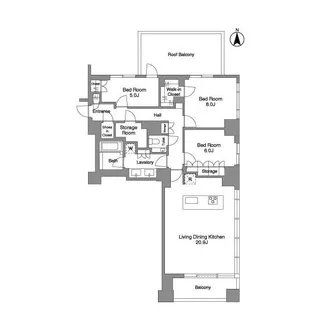 東京都品川区上大崎2【マンション】の間取り