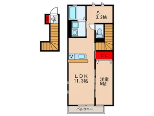 クレールpearfield IIIの間取り