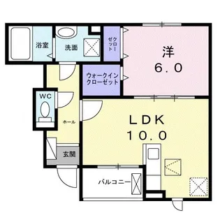 クレスト コート【1階】の間取り