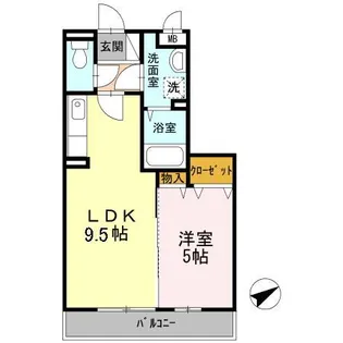 広島県広島市安佐南区緑井5【アパート】の間取り