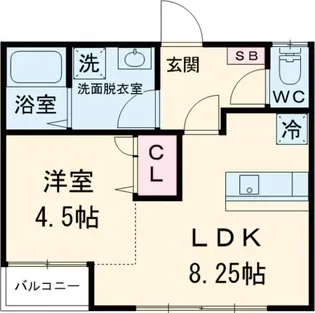 リブライズハイツ【1階】の間取り
