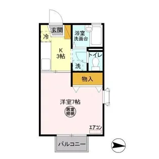 フローラ春日【1階】の間取り