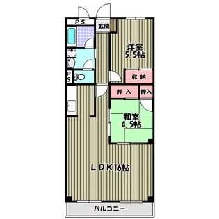 グランドメゾン津々山台【3階】の間取り