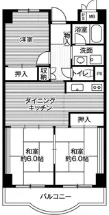 ビレッジハウス芝浦タワー1号棟【3階】の間取り