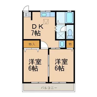 コーポ昴II【1階】の間取り