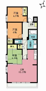 オーチャードヴィレッヂ【3階】の間取り