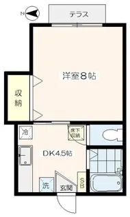 フラットアメニティ【1階】の間取り