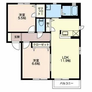 イストワール【2階】の間取り