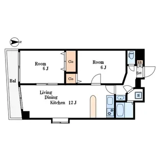 南砂パブリックハイツ【2階】の間取り
