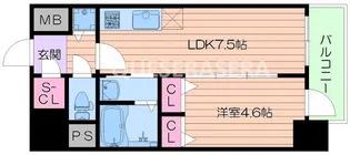 BLAU本町東(旧BPRレジデンス本町東)【10階】の間取り