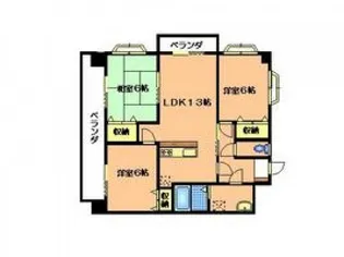 メゾンドベール【4階】の間取り