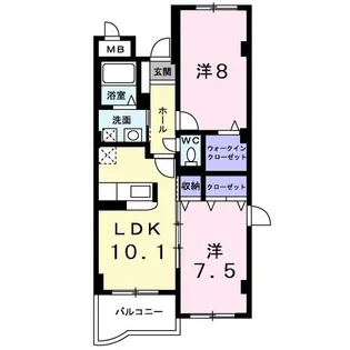 ヴィラ フィオーレ【3階】の間取り