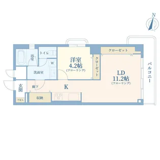 秀和第二神宮レジデンス【2階】の間取り