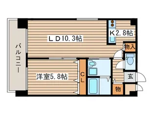 グランヴィル【3階】の間取り