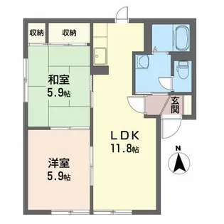 セントレージS II【1階】の間取り