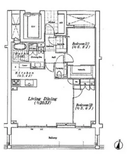 本郷パークハウスザ・プレミアフォート【7階】の間取り