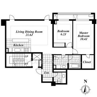 メゾンカルム三宿【2階】の間取り