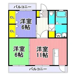 ライフパークA【2階】の間取り