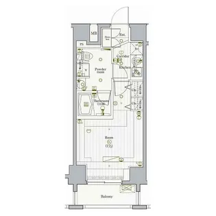 PREMIUM CUBE G 駒沢大学【7階】の間取り