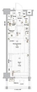 プレミアムキューブ上野毛♯mo【4階】の間取り