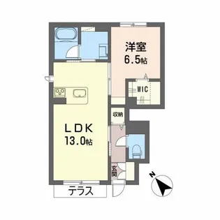 エクラージュ多治米【1階】の間取り