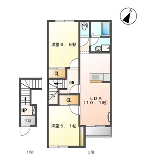 アンジュ A【2階】の間取り