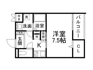 ビエノス京都紫竹【1階】の間取り