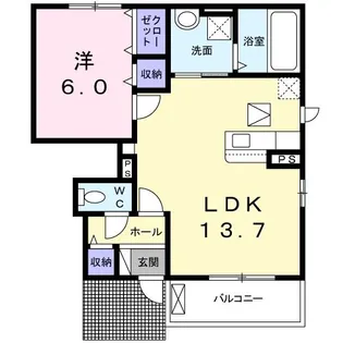 アルカンシェル小月II【1階】の間取り