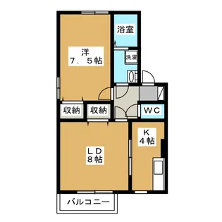 ジェルミナールA【1階】の間取り