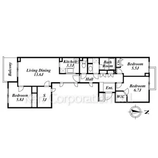 アルファス【3階】の間取り