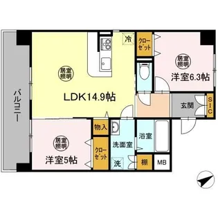 エミネンス大町【7階】の間取り