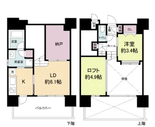 リアンシエルブルー東公園【13階】の間取り