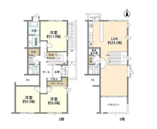 エクレール大磯A棟【2階】の間取り