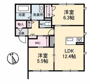 グランマスト ベレオ林町 B棟【3階】の間取り