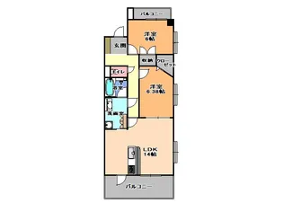 アバンサード元今泉【4階】の間取り