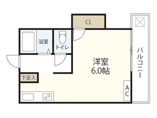 ウェール千田町【1階】の間取り