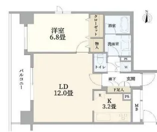 フリーディオ芝公園アネックス【4階】の間取り