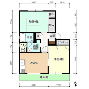 CREATE73 7・8番館【1階】の間取り