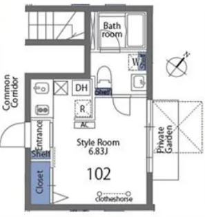 アヴァンタージュ恵比寿 102号室【4階】の間取り