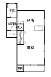 ラパン郡元【1階】の間取り