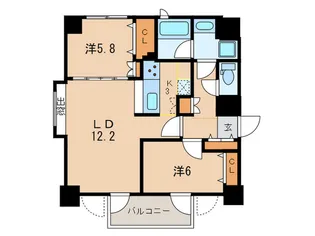 ヴェルクレール勝どき【3階】の間取り