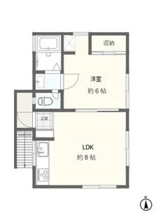 竹之丸アパート【2階】の間取り