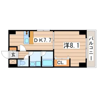 ボヌール・エスト【7階】の間取り