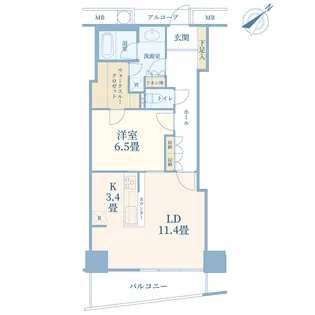 キャピタルマークタワー【3階】の間取り
