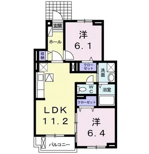 ヴィア ファミーリエ【1階】の間取り