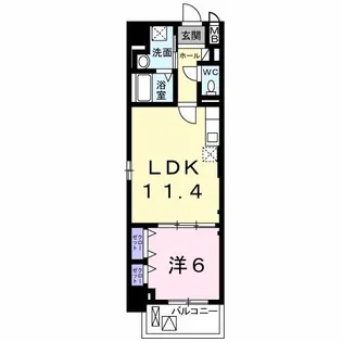 プランドール コート神戸【2階】の間取り