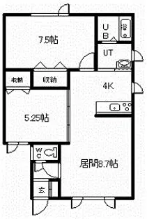 ノースビレッジ【1階】の間取り